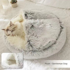 The Ultimate Comfort: 2-in-1 Plush Pet Bed