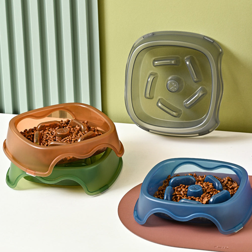 Slow Feed Pet Water and Food Bowl Anti-Choking Design