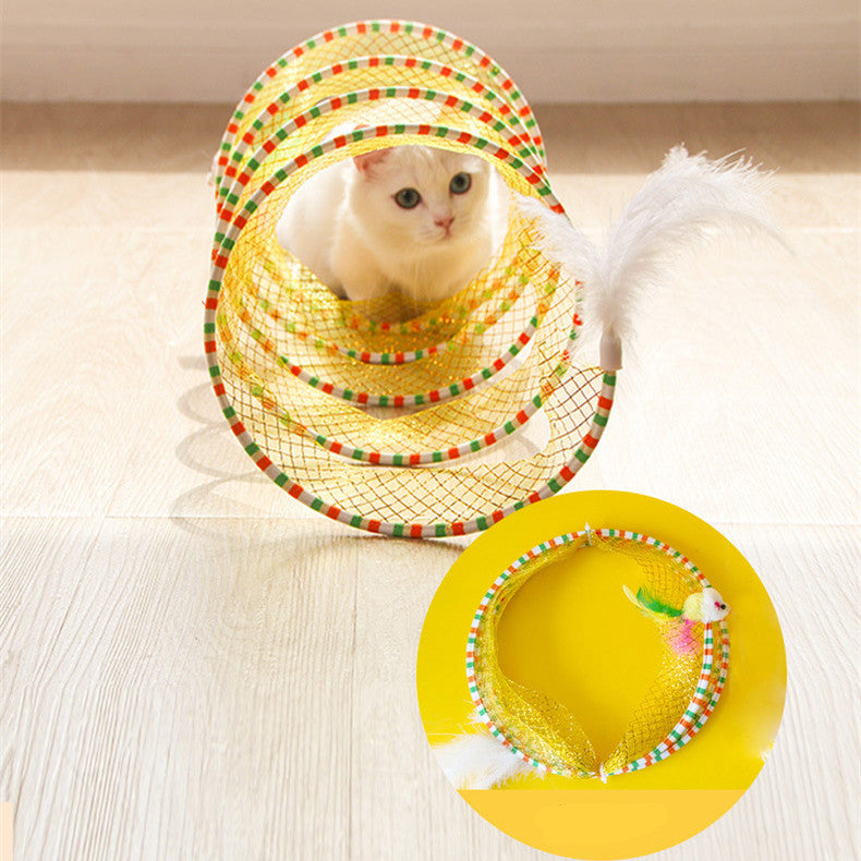 Foldable Pet Tunnel Toy for Storage and Play