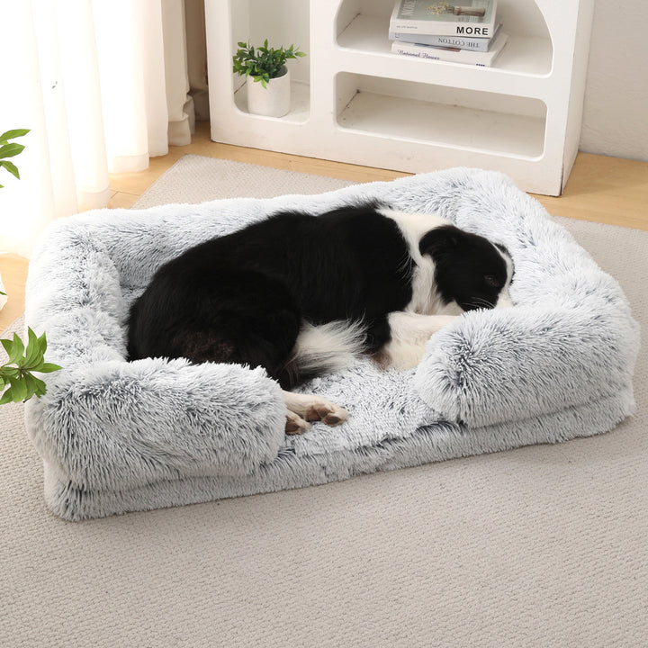 Plush Round Pet Bed Warm Comfortable Winter Use