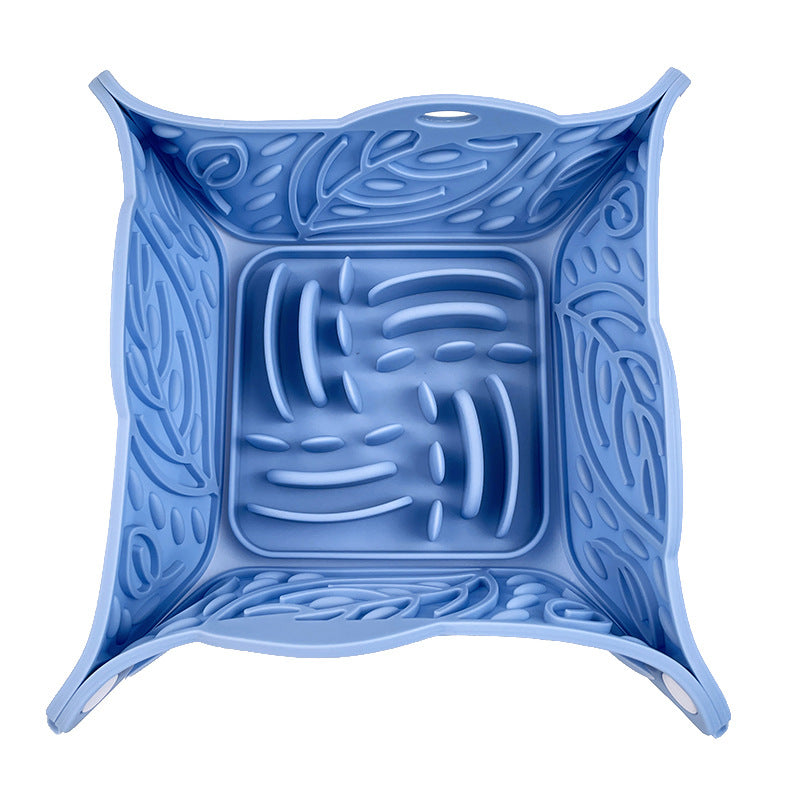 Foldable Silicone Pet Slow Feeder Multi-Functional Bowl