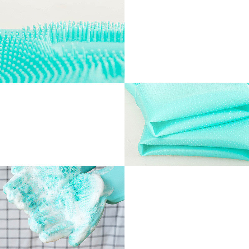 Silicone Pet Grooming Brush And Massage Gloves