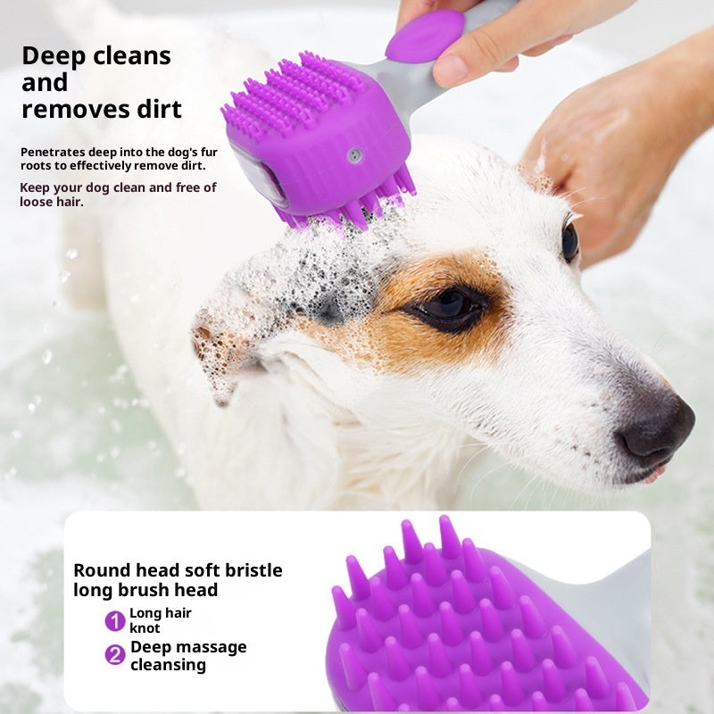 Pet Bath Shower Brush For Hair Cleaning