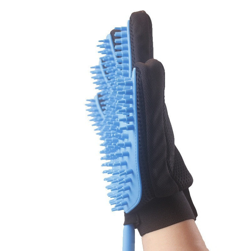 Five-Finger Pet Shower Bath And Massage Gloves