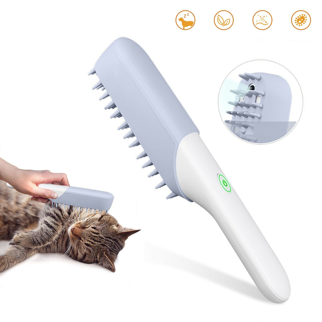 Silicone Pet Massage Brush Fur Removal Grooming Comb