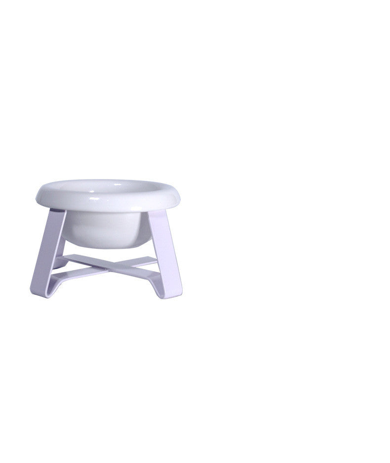 Creative Antislip Pet Feeding Bowl With Iron Stand 2-in-1