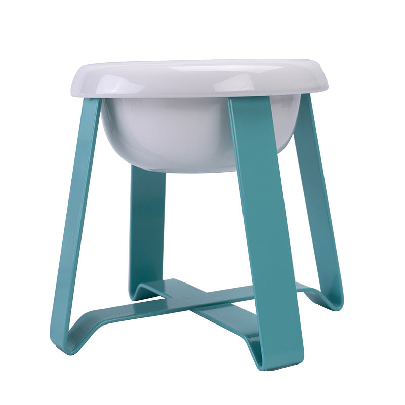 Creative Antislip Pet Feeding Bowl With Iron Stand 2-in-1
