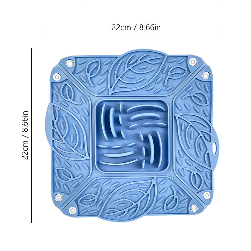 Foldable Silicone Pet Slow Feeder Multi-Functional Bowl