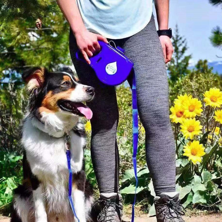 Multifunctional Portable Pet Leash With Water Bottle Holder