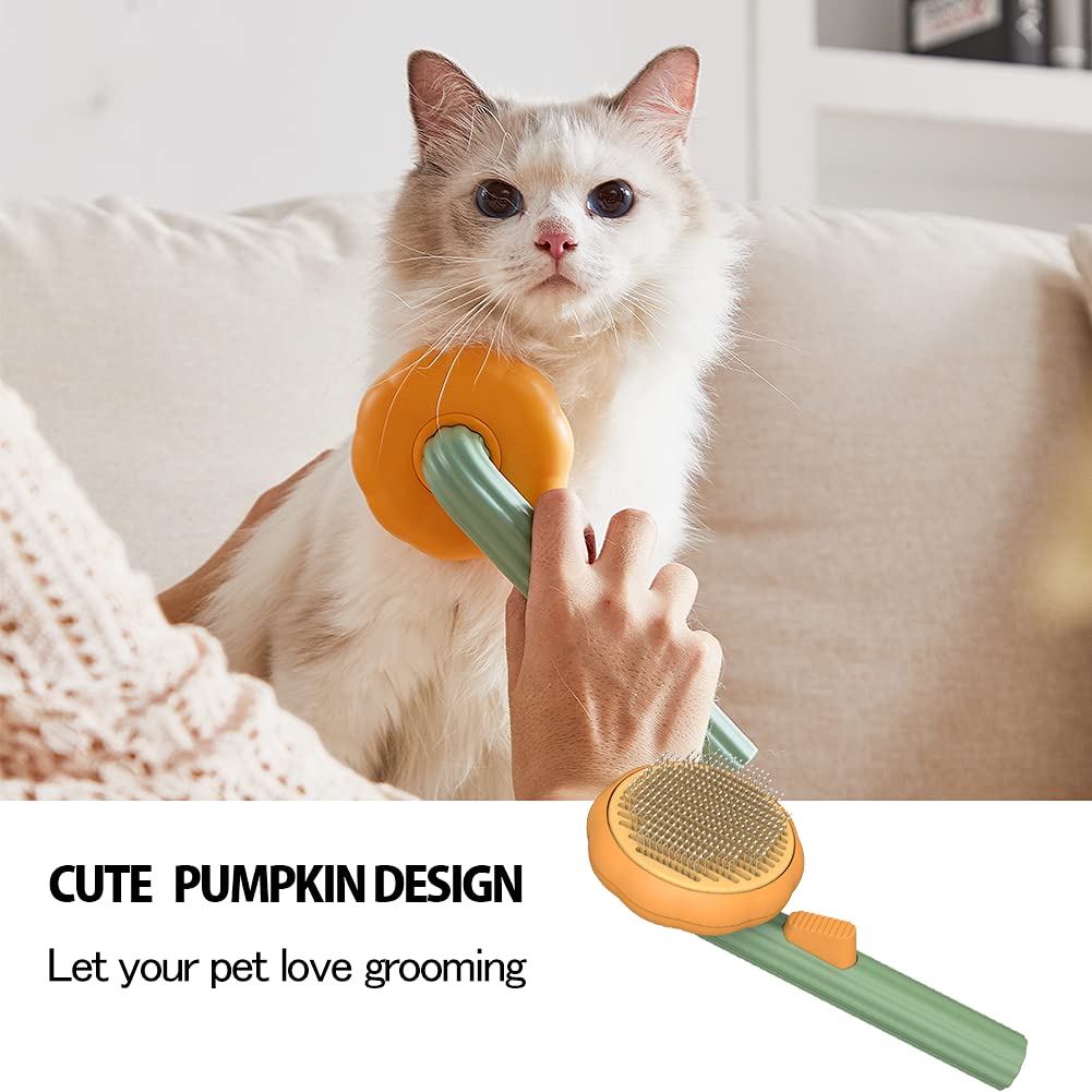 Pumpkin Pet Self-Cleaning Slicker Brush For Grooming