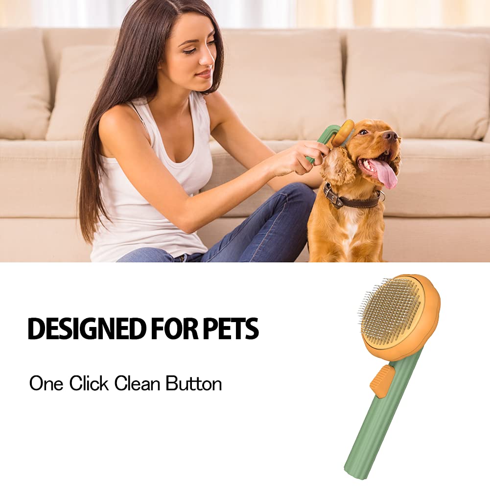Pumpkin Pet Self-Cleaning Slicker Brush For Grooming