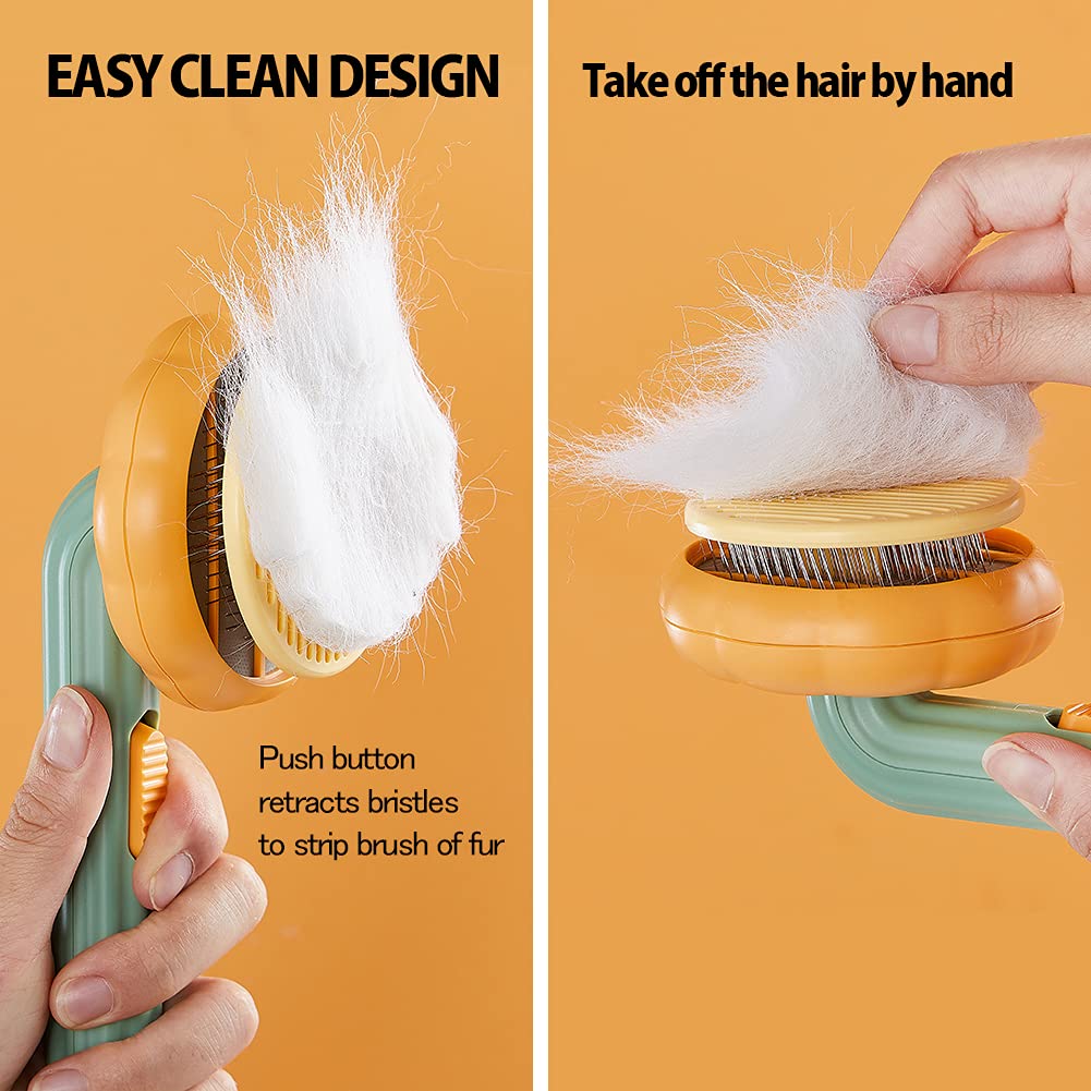 Pumpkin Pet Self-Cleaning Slicker Brush For Grooming