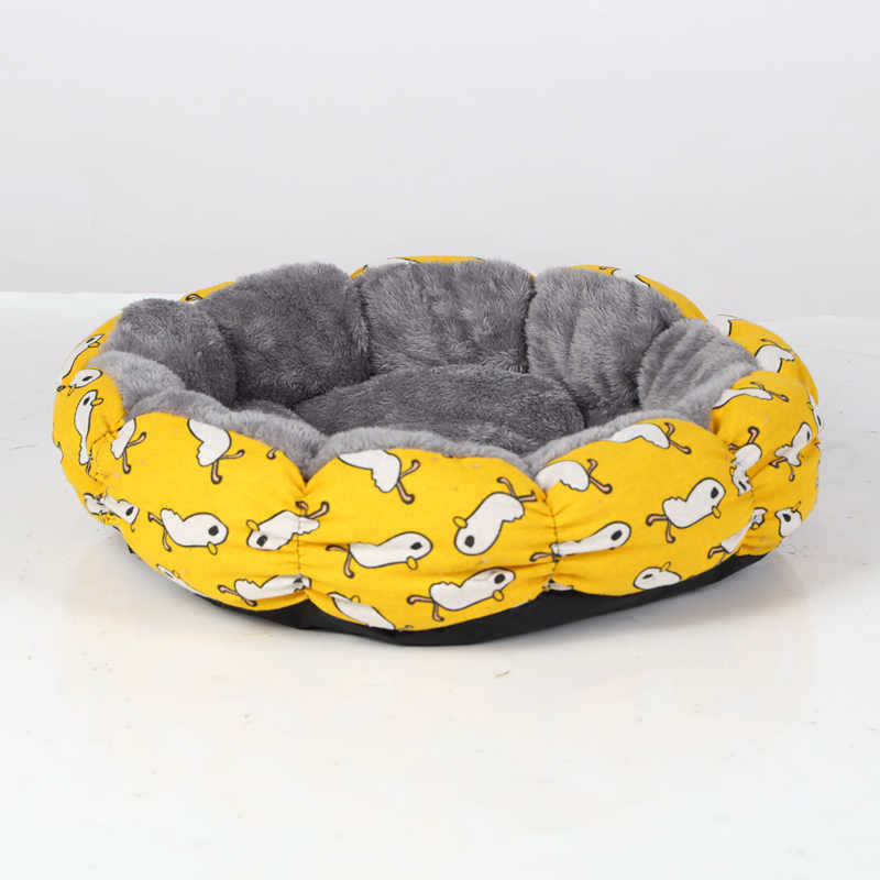 Calming Donut-Shaped Pet Bed Soft Fluffy Round Nest