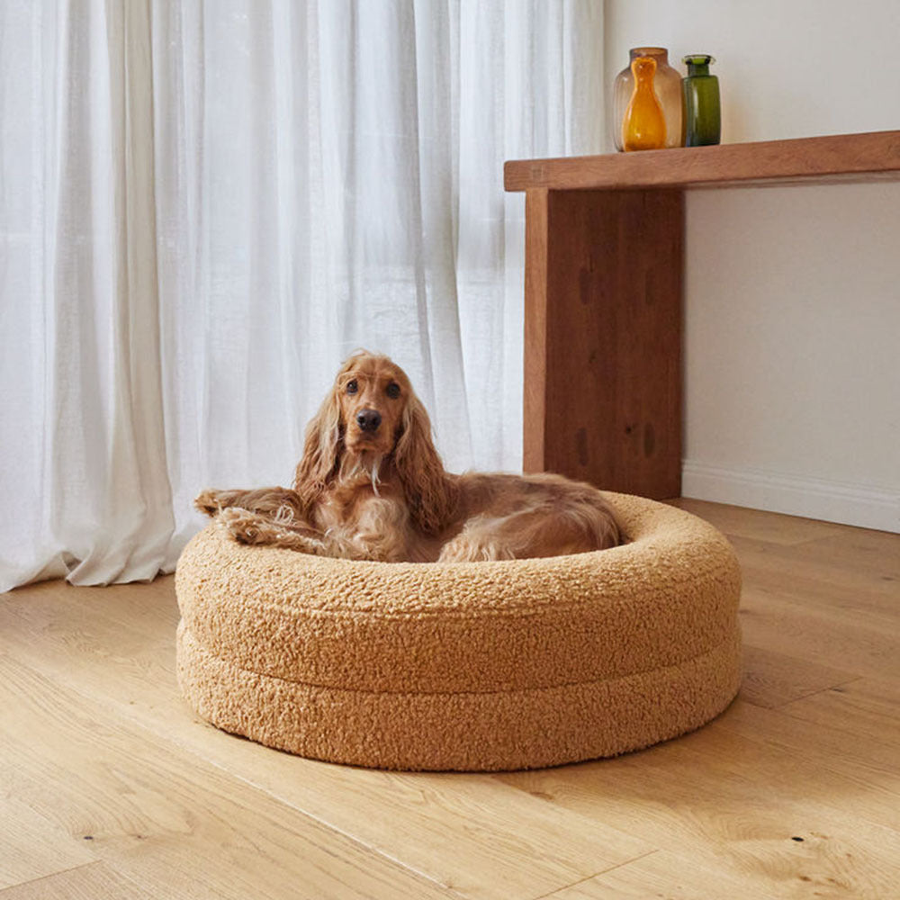 Solid Color Round Pet Nest Comfortable Bed