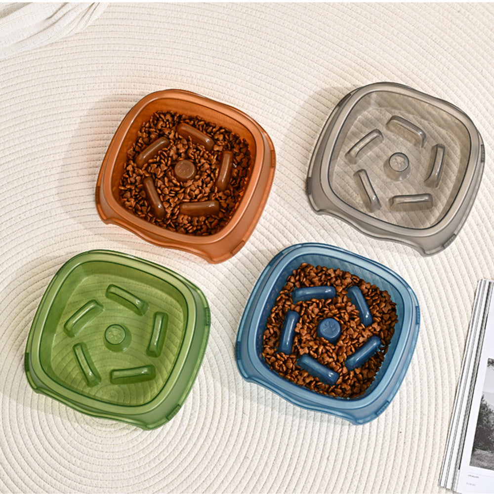 Slow Feed Pet Water and Food Bowl Anti-Choking Design