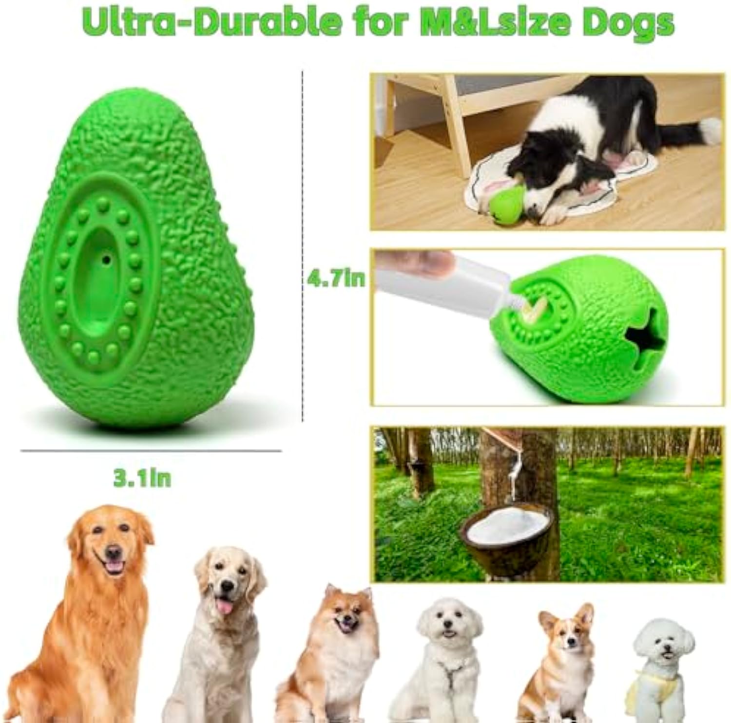 Indestructible Pet Chew Toy Heavy Duty Rubber Teether