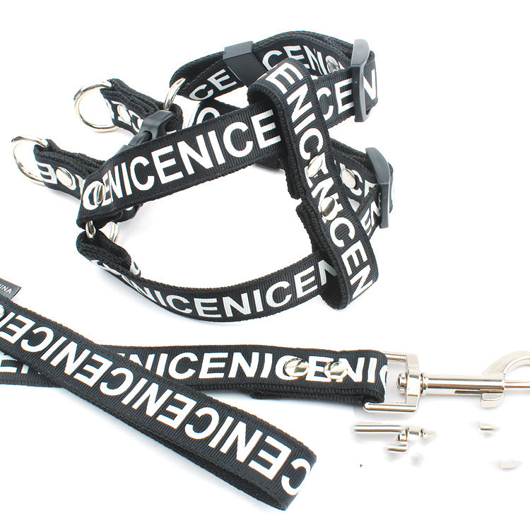 Pet Leash And Collar Adjustable Walking Set