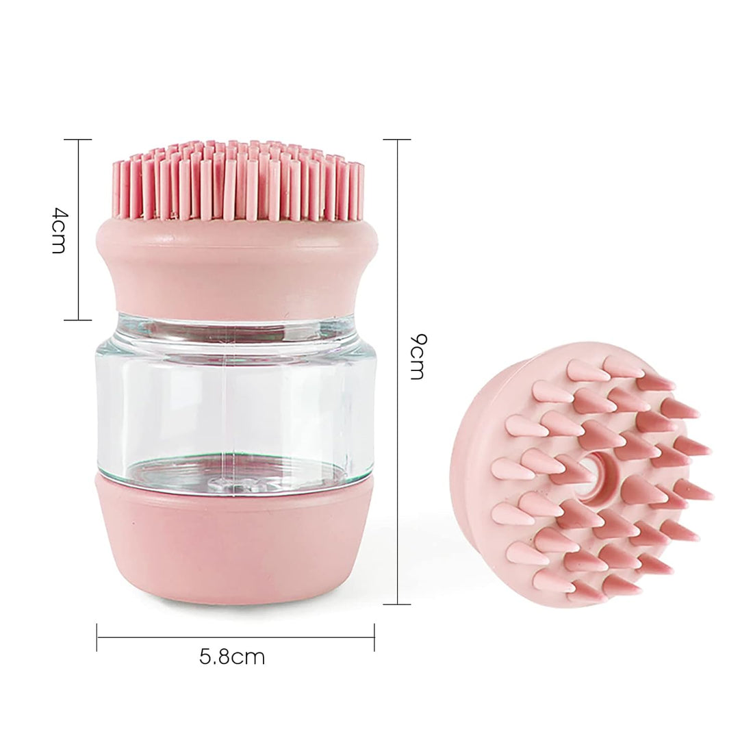Silicone Pet Bath And Grooming Brush With Dispenser