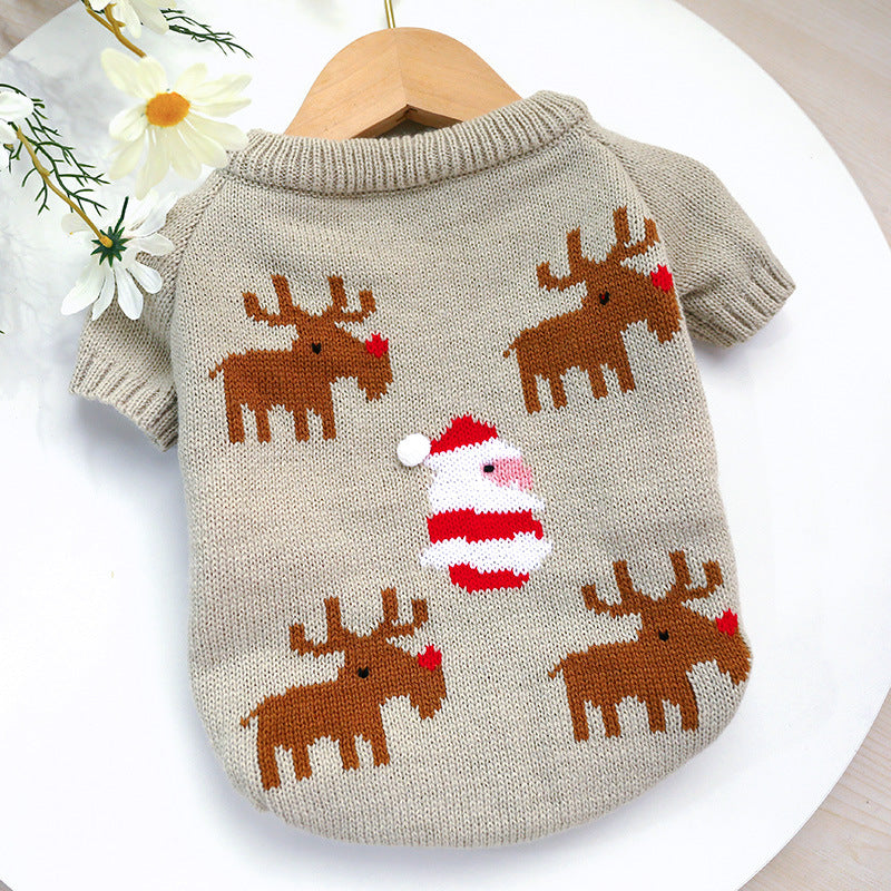 Festive Christmas Sweater Warm Pet Wear