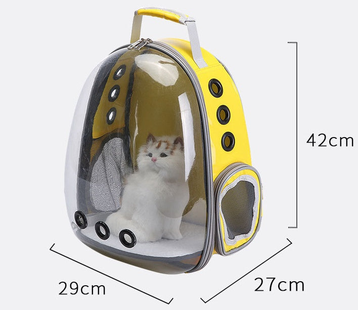 Portable Pet Backpack Carrier Bubble Capsule Design
