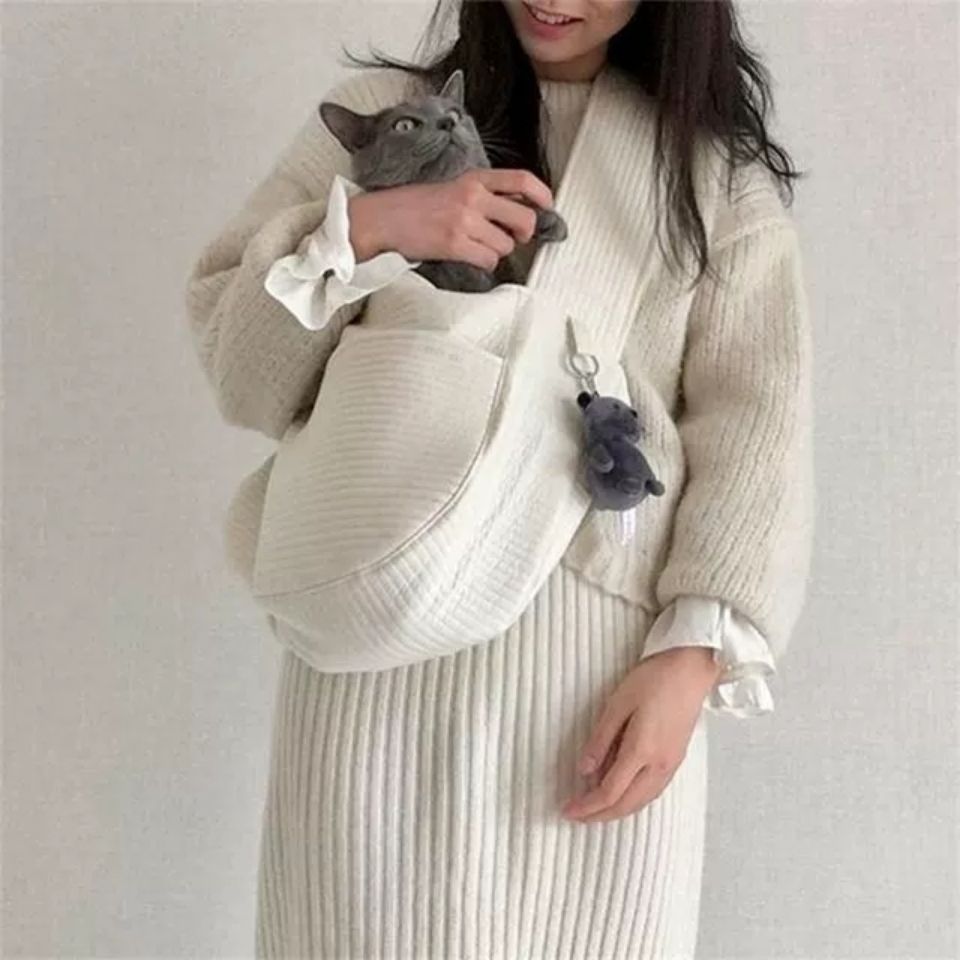 Handmade Canvas Pet Travel Carrier Bag
