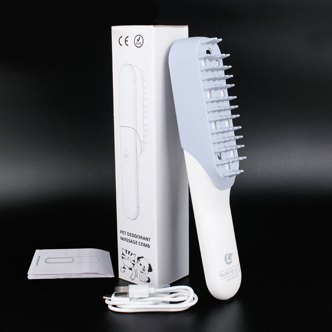 Silicone Pet Massage Brush Fur Removal Grooming Comb