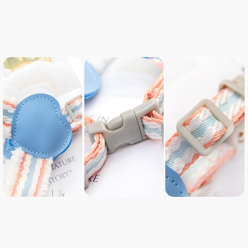 Summer Breathable Pet Leash With Chest Vest Small Medium