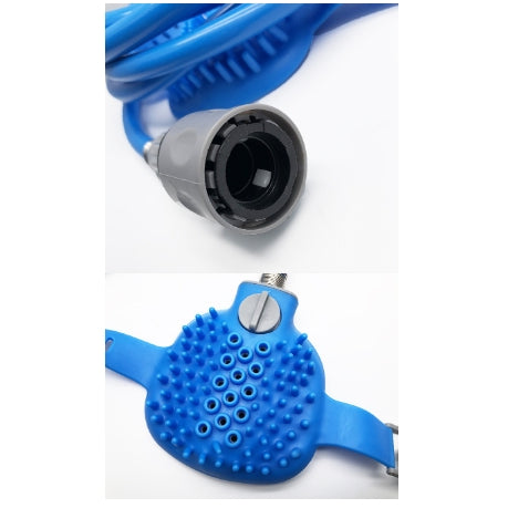 Silicone Pet Bathing Gloves With Handheld Massage Brush