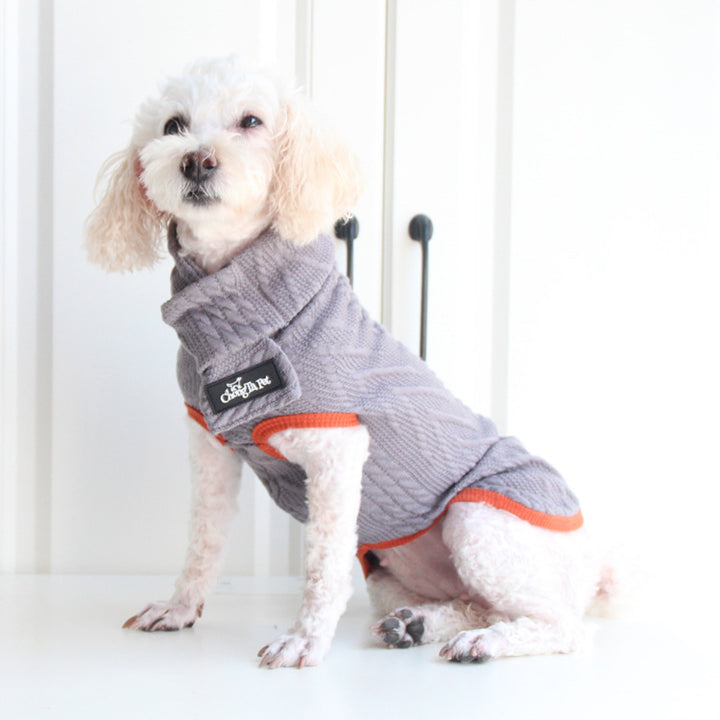 Vintage Twist Pet Sweater for Cold Weather