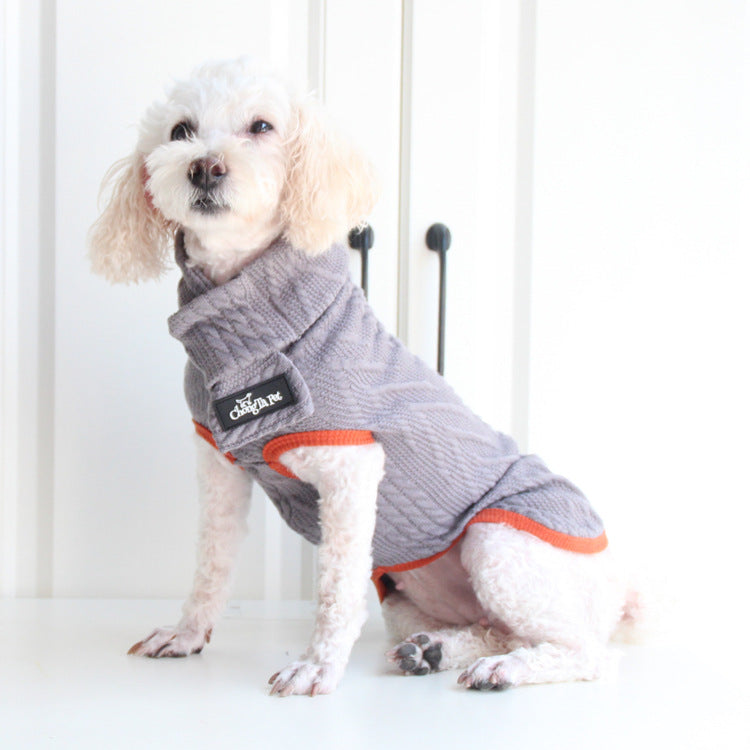 Vintage Twist Pet Sweater for Cold Weather
