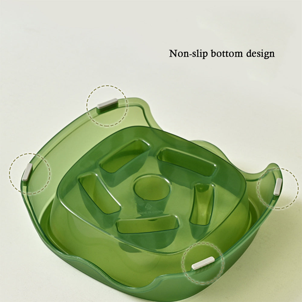 Slow Feed Pet Water and Food Bowl Anti-Choking Design