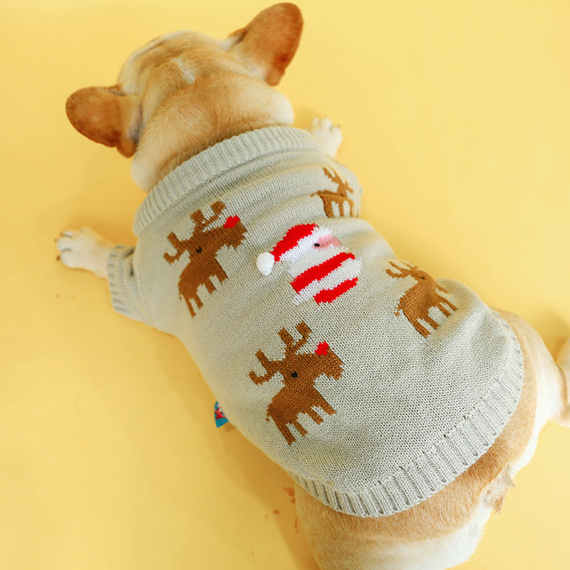 Festive Christmas Sweater Warm Pet Wear