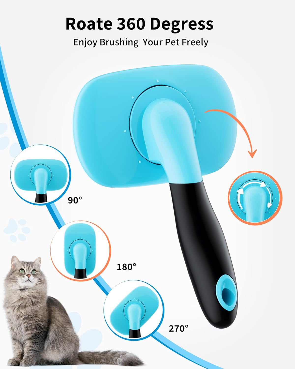 Pet Grooming Brush Deshedding Tool For Hair Removal