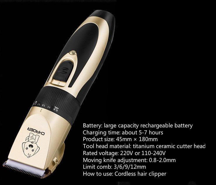 Electric Pet Grooming Kit Hair Trimmer And Nail Clippers