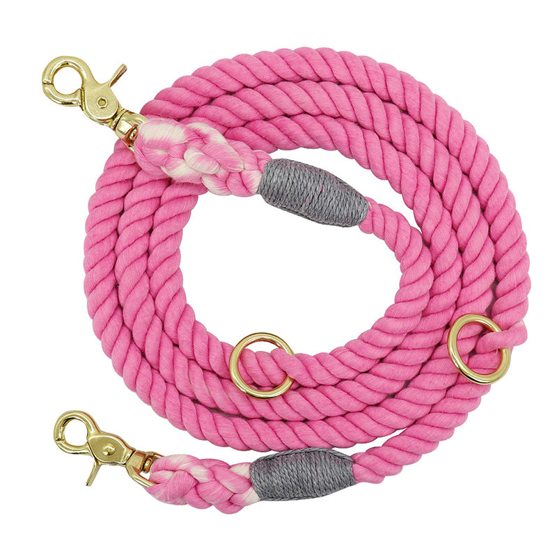 Multi-Color Cotton Pet Long Adjustable Leash