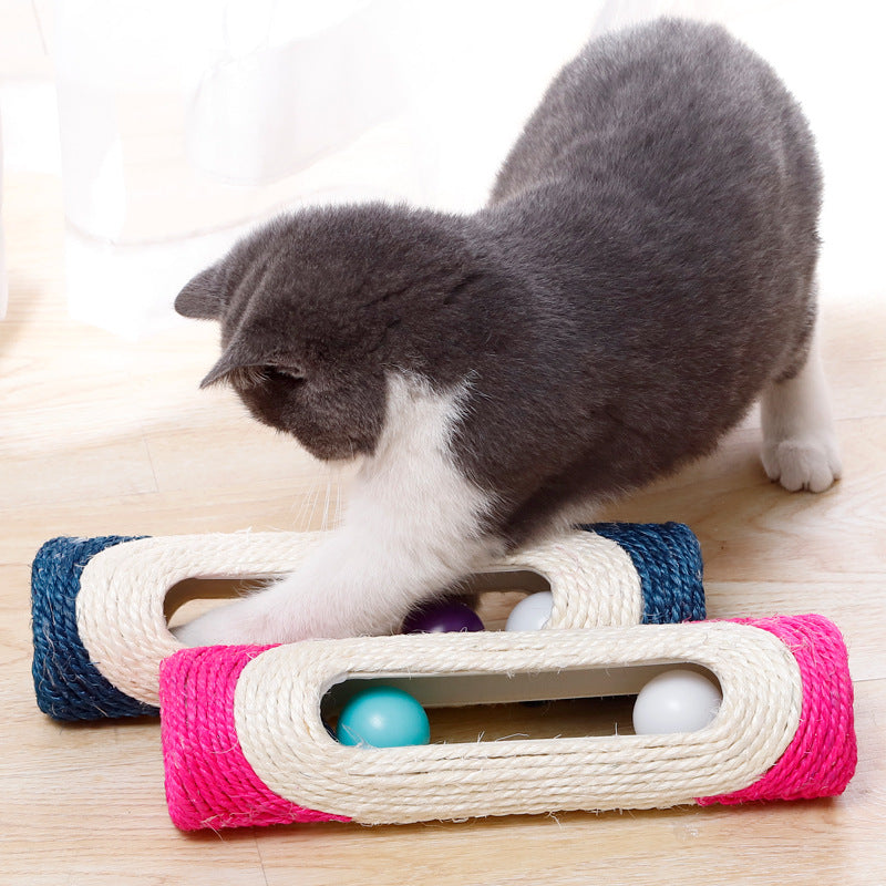 Three Long Sisal Pet Drum Toys