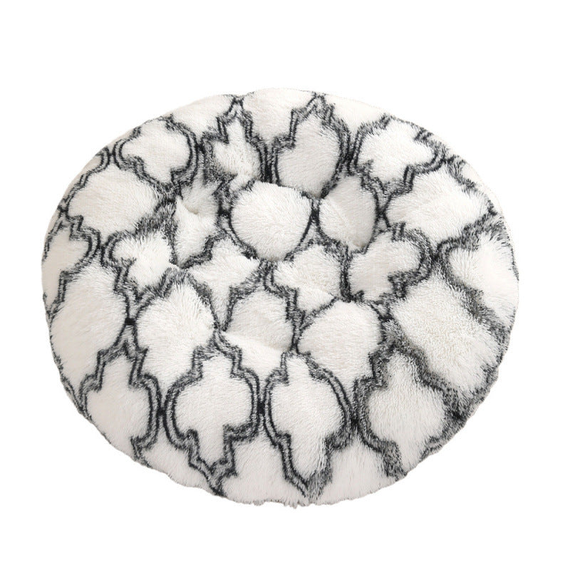 Round Plush Pet Bed Mat