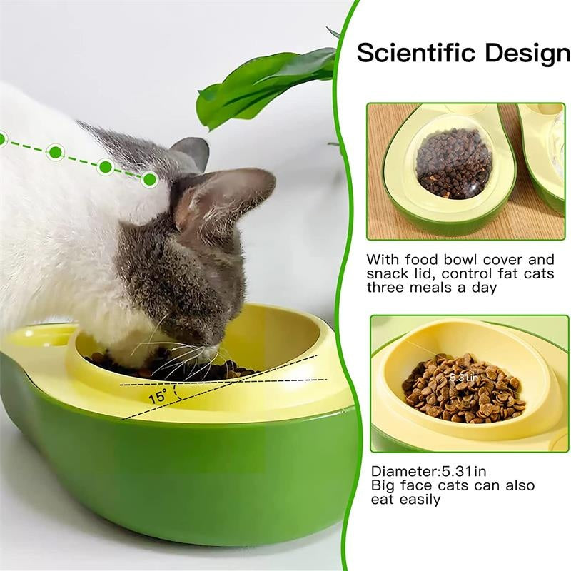 Automatic Avocado-Shaped Pet Water and Food Feeder
