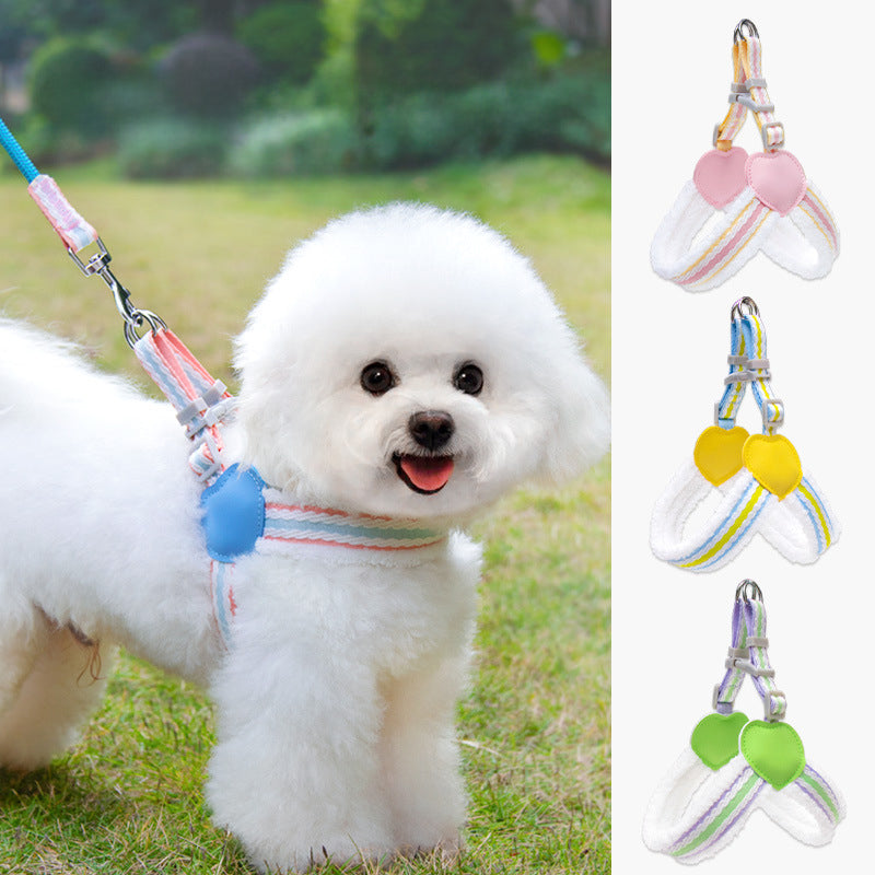Summer Breathable Pet Leash With Chest Vest Small Medium