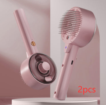 Self-Cleaning Pet Hair Remover Steam Brush Grooming Tool