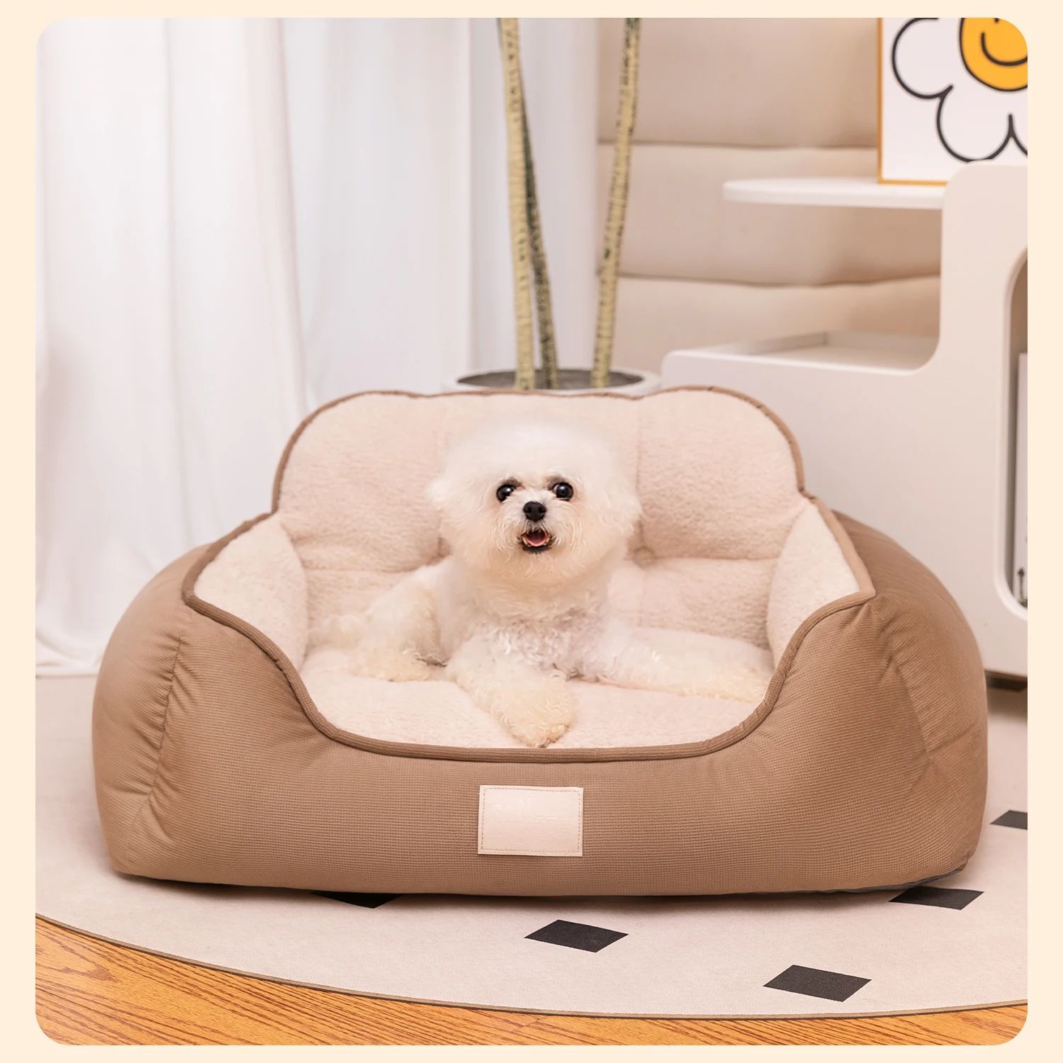 Cozy Plush Pet Bed Warm Washable Indoor Sofa