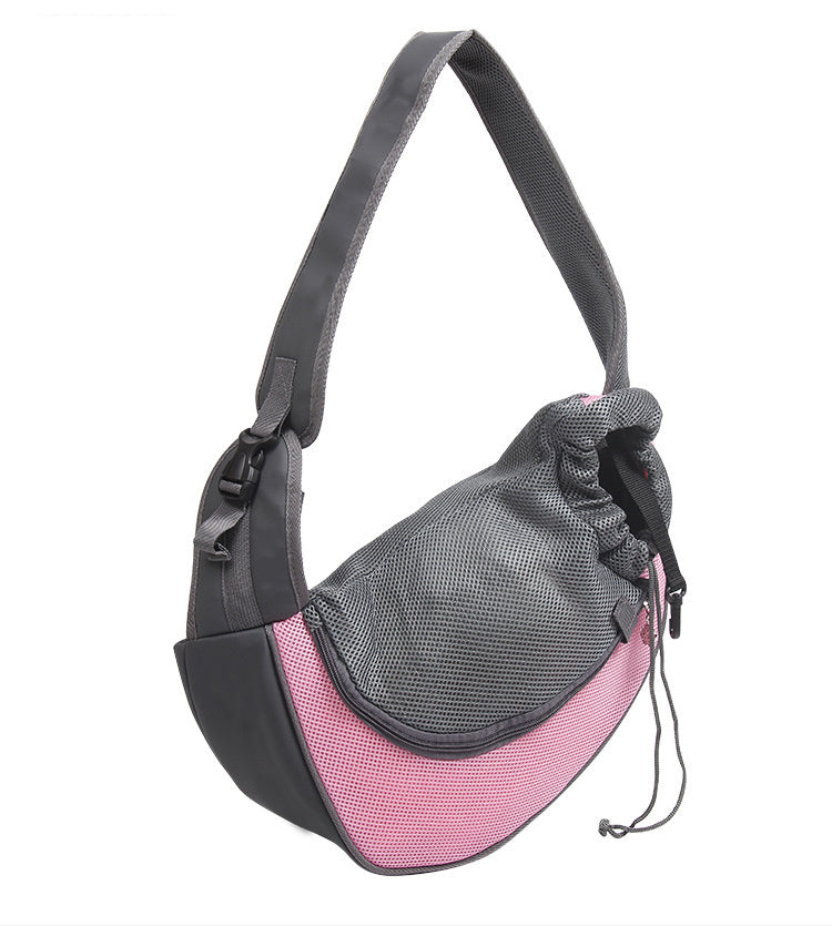 Outdoor Mesh Oxford Pet Carrier Single Shoulder Travel Bag
