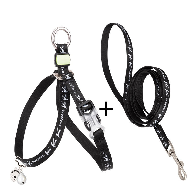 Pet Bell Chest Strap Vest With Adjustable Leash