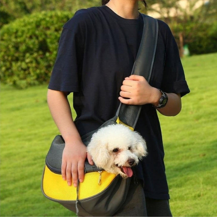 Outdoor Mesh Oxford Pet Carrier Single Shoulder Travel Bag