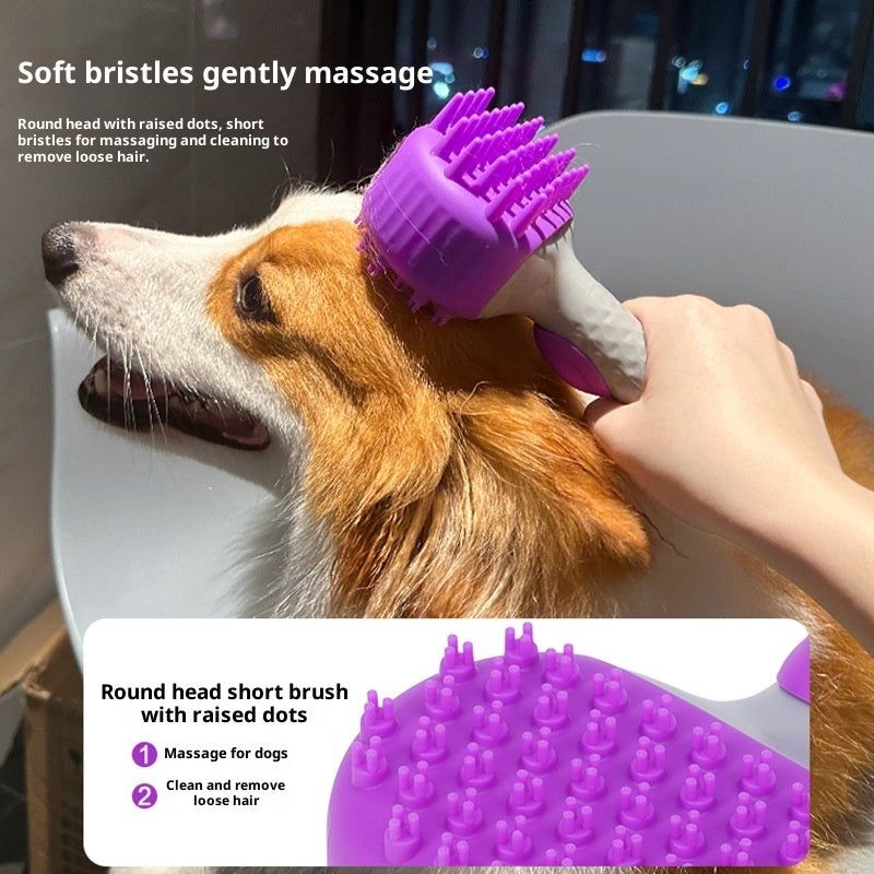 Pet Bath Shower Brush For Hair Cleaning