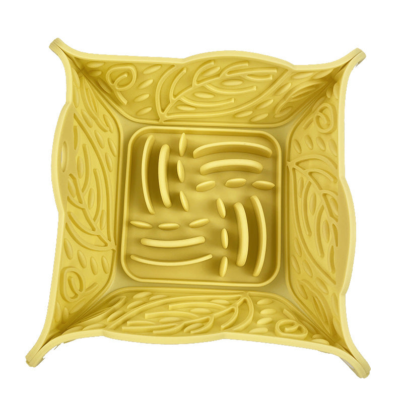 Foldable Silicone Pet Slow Feeder Multi-Functional Bowl