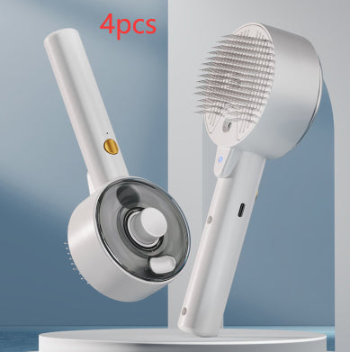 Self-Cleaning Pet Hair Remover Steam Brush Grooming Tool