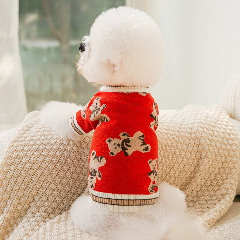 Pet Sweater for Warmth, Simple Knitted Design