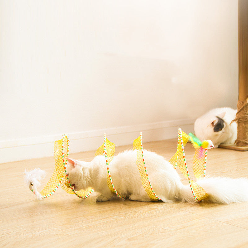 Foldable Pet Tunnel Toy for Storage and Play