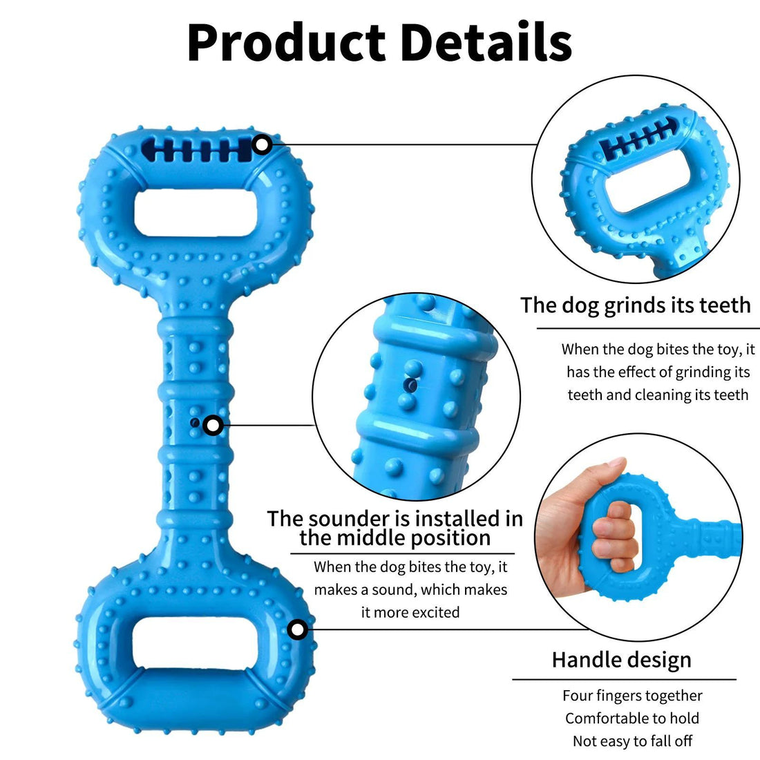 Durable Pet Chew Bone Interactive Long-Lasting Toy